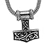 Housweety 10PCs Silver Tone Thors Hammer European Charm Beads 27x21mm(1 1/8