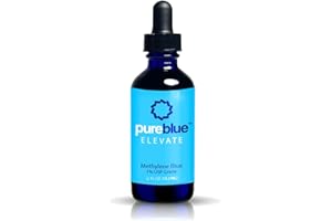 PureBlue: Elevate - PureBlue Methylene Blue Pharmaceutical Grade, Anti-Aging and Cognitive Enhancing Properties - Third Party Tested - Made in USA - Formaldehyde & Alcohol-Free (2 fl oz)