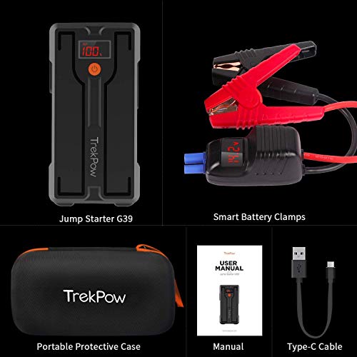 TrekPow Jump Starter Battery Pack, G39 1200A Car Battery Jump Starter