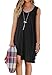 QIXING Women's Sleeveless Casual Loose Tank Summer Dress