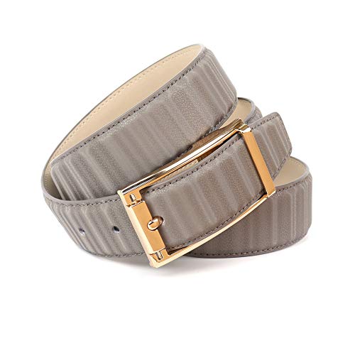 Anthoni Crown Damengürtel Mit Doppelstegschnalle 4jb3d70 Cinturón, Gris, 95 cm para Mujer