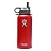 MOCE Straw Lid/Cap for Hydro Flask 12oz - 64oz Wide Mouth Sports Water Bottles. (Gray/Black)