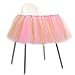 WESTLINK 1st Birthday Tutu Skirt for High Chair Decoration for Party Supplies Baby Pink (Pink & Gold- No Banner)