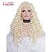 IMSTYLE Platinum Blonde Lace Front Wigs Long Loose Curl Daenerys Wig for Women Cosplay High Density Bounce Fluffy Hair Khaleesi Wig (613 Blonde)