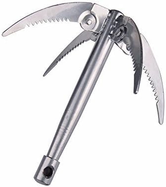Aseun Folding Grass Mowing Hook Knife Anchor Knife+20m Braided Rope