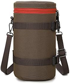 LaCyan Lens Protector Waterproof Lens Case for Canon 100-400 mm 180 mm, Nikon 80-400 mm 180 mm Camera Lens(Large, Brown)