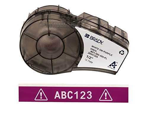 Brady Authentic (M21-500-595-PL) All-Weather Vinyl Label for Indoor/Outdoor ID,…