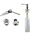 Sink Soap Dispenser Built in Hand Sink Pump 304 Stainless Steel - Brushed, Large Capacity 17 OZ Bottle, Countertop Thick Deck Installation, Well Built and Sturdy with a 5 Years Warranty