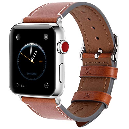 Fullmosa Apple Watch Strap 42mm and 38mm, 8 Colors Wax Leather iWatch  Band/Strap for Apple Watch Series 5 4 3 2 1, 42mm Dark Brown + silver  buckle- Buy Online in Bahamas at bahamas.desertcart.com. ProductId :  71704902.