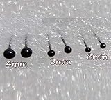 WellieSTR 150 Pair Glass Eyes kits 2/3/4mm Assortment For Needle Felting Bears Dolls Decoys Sewing