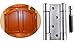 Ranbo 3 Inch Double Action Spring Hinges 304 Stainless Steel Self Closing Two Way Acting 3mm Thick Hinges for Exterior Cafe Saloon Pub Swinging Doors, Including Pins and Screws, 1 Pair, Brushed