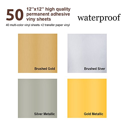 3 Adhesive+Vinyl+Sheets+Assorted+Metallic