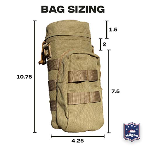 Milgen Tactical Molle Water Bottle Holder, Molle Water Bottle Pouch