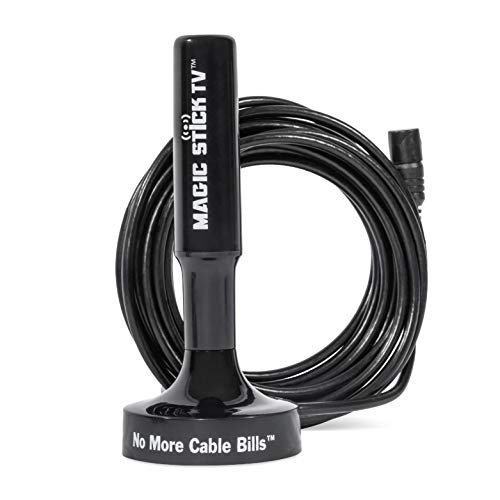 Magic Stick TV MS-50, 2018 Upgraded Model, Signal Booster Antenna for Digital HDTV 1080P HD Channels, 16.5ft Cable, Black