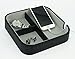 Three Compartment Black Carbon Fiber Catchall Phone Case Coin Tray Valet Tray for Keys, Phone, Jewelry, Valet, Accessories