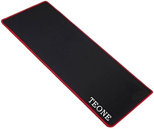 TEONE Gaming Mouse Pad, 3mm Thick Stitched Edges Non-Slip Rubber Mats Pads, 27.6"x 11.8"x0.12"