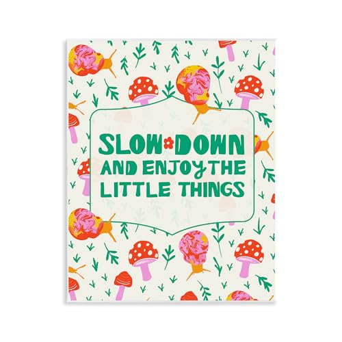 Stupell Industries Slow Down and Enjoy Snails Wall Plaque Art Design by Dina Ri…