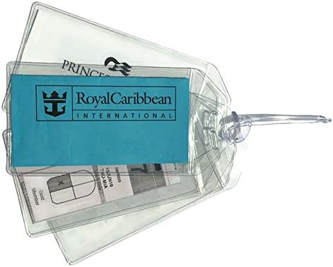 CruiseTagOutlet 6 Pack Cruise Luggage Tags with Plastic Loops