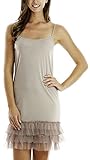 [Shop Lev] Women's cotton full slip dress with three tiered mesh bottom