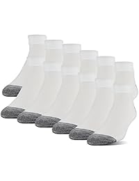 Gildan Calcetines de corte bajo de poliéster para hombre, paquete de 12