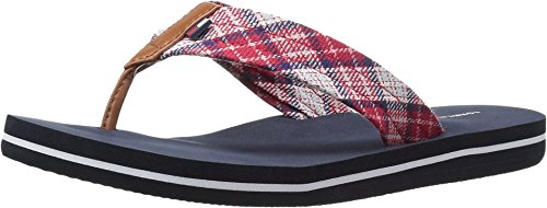 Tommy Hilfiger Women's Clock-X Red Multi/Raw Honey Sandal