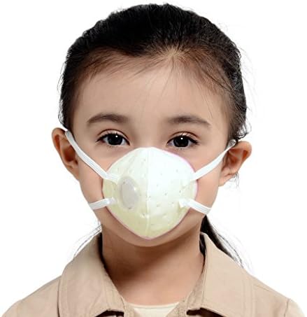 KANJEKANLE Kids 3-6Y Reusable Antibacterial Dust Breathable Washable Sport Face Masks,Superfine Silver Fiber Material Respirator Valve Pink
