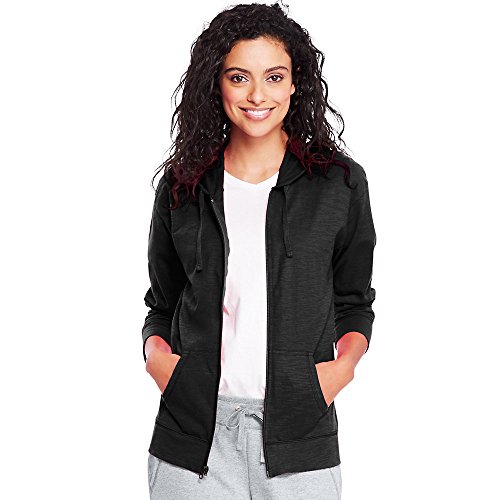 Hanes Womens Slub Jersey Hoodie, XL, Black in Kenya Whizz