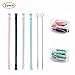 Reusable Silicone Collapsible Straws with Straw Carrying case and Straw Cleaning Brush. (4 Silicone Straws+ 2 Cases)