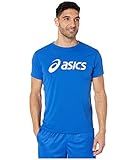 Men's ASICS Silver Asics Top, Asics Blue/White, Large