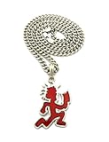 Dipped Red Hatchetman® Silver-Tone Edge Pendant with 5mm 24