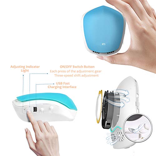 ETI Kids Electric Mask Respirator with Activated Carbon Filter Half Face Dust Respirator Automatic Fresh Air Purifying Dustproof Mask for Pollen Dust Gas Allergy Pm2.5 for Kids Children