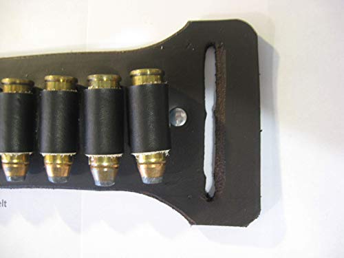 Ammo Holder Slide on Belt Leather Cartridge Holder for Belts 1-1/2" to 2-1/4"" Wide
