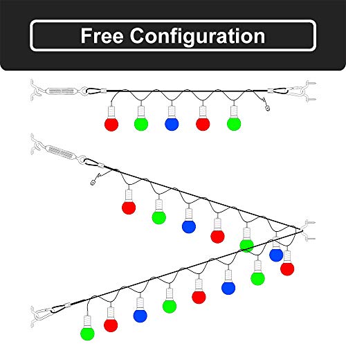 Joddge 165FT Outdoor String Lights Suspension Kit Professional DIY