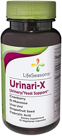 LifeSeasons - Urinari-X Trial Size - Natural Urinary Tract and Yeast Support Supplement - Contains Uva Ursi, Cranberry and D-Mannose - 15 Capsules