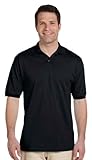 Jerzees Adult Jersey Polo with SpotShield, Black, XXX-Large