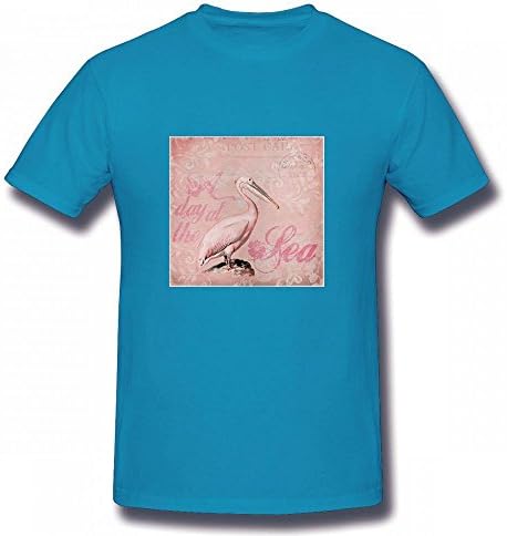 Fangeshi Andrea Haase Animals Illustration Pelican Retry Style Illustration in Pastel Pink Men T-Shirt