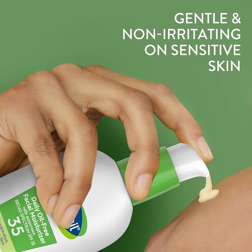 CETAPHIL FACE MOISTURIZER, DAILY OIL FREE FACIAL MOISTURIZER WITH SPF 35, FOR DRY OR OILY COMBINATION SENSITIVE SKIN, FRAGRANCE FREE FACE LOTION