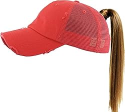 PONY-002M RED Ponytail Messy High Bun Adjustable
