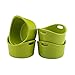 Rachael Ray Stoneware 4-Piece Bubble & Brown Ramekin Set, Green