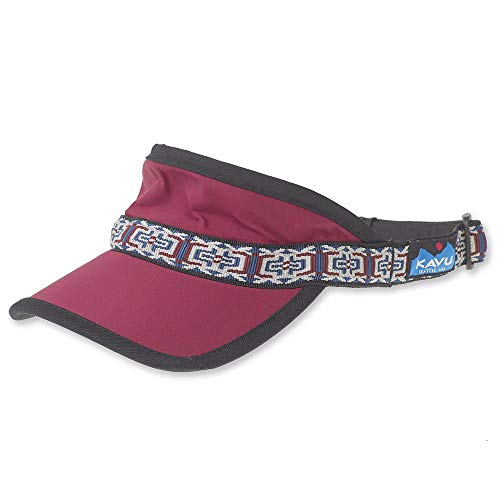 KAVU Synthetic Strapvisor Strapcap Visor Lightweight Wine in