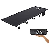 TOMOUNT Folding Camping Cot Lightweight Sleeping Cot for Adults Portable Foldable Camping Bed Support Up to 330lbs, Camping G