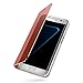AICase Galaxy S7 Edge Case, Luxury Translucent View Window Sleep/Wake Up Function Cover Mirror Screen Flip Electroplate Plating Stand Full Body Protective Case for Samsung Galaxy S7 Edge (Rose Gold)