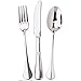 VANRA 3-Piece Flatware Set Silver 18/10 Stainless Steel Tableware Set Silver Cutlery Set Silverware Dinner Utensils for Adults (Fork Spoon Knife)