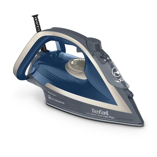 Tefal FV6842 Ultragliss Anti-Limescale Plus Steam Iron, Turquoise/Grey