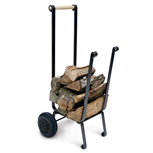 Pilgrim Home and Hearth Pilgrim Home & Hearth 18557 Big Wheel Wood Cart, 18â€³W x 43â€³H x 19â€³D, 42 lbs, Vintage Iron