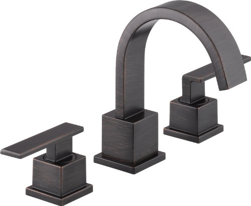 Delta Vero 2-Handle Widespread Bathroom Faucet with Metal Drain Assembly, Venetian Bronze 3553LF-RB