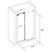 SUNNY SHOWER Sliding Shower Door 64 in. W x 72 in. H Frameless Shower Glass Door Glass Panel Shower Enclosure with 3/8 in. Clear Glass, Brushed Stainless Steel