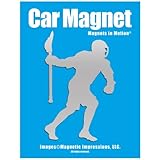 Lacrosse Attack Mid Player Car Magnet Chrome