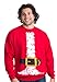 Ann Arbor T-shirt Co. Santa Claus Costume | Novelty Christmas Sweater, Holiday Crewneck Sweatshirt - (Crew,L) Red