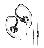 Sport Earphones In-Ear Earbud with Microphone Earbuds for Running Workout Stereo Headphones and Noise Isolating Headset(Black)